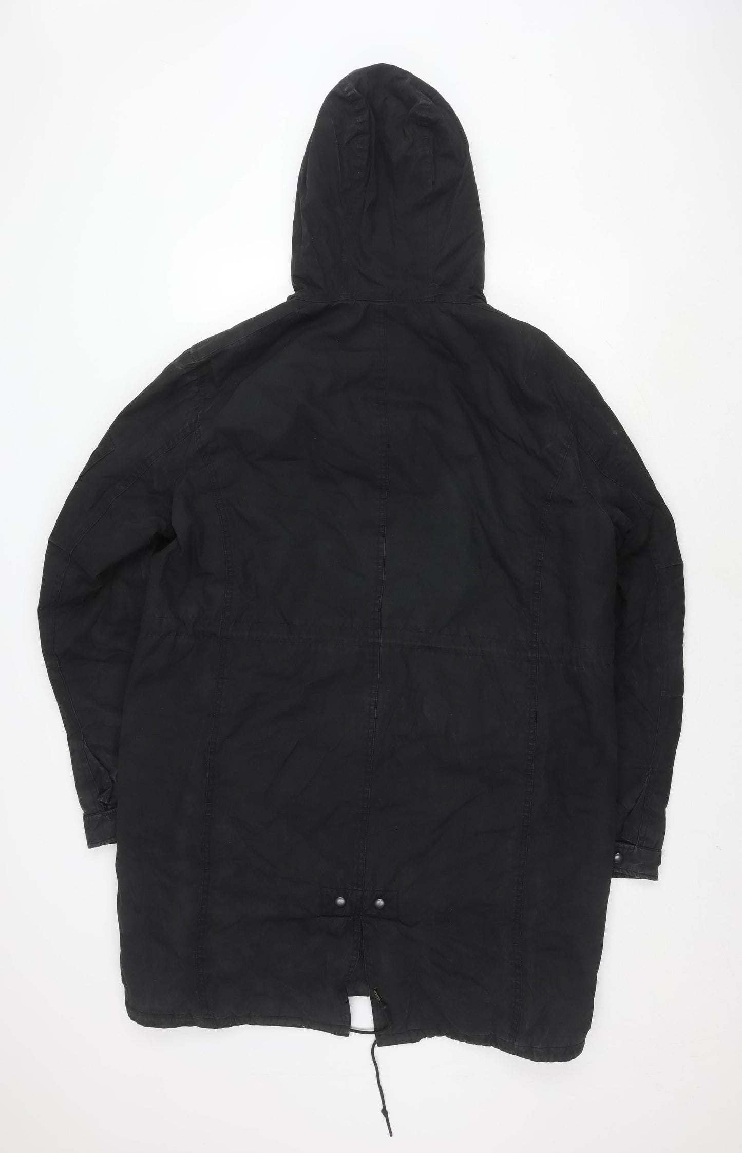 AllSaints Men's Black Parka Jacket, Size L