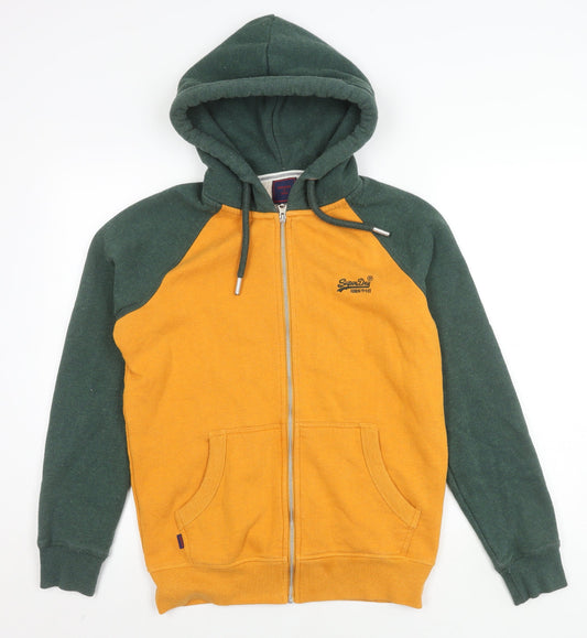 Superdry Men's Orange Green Hooded Jacket S