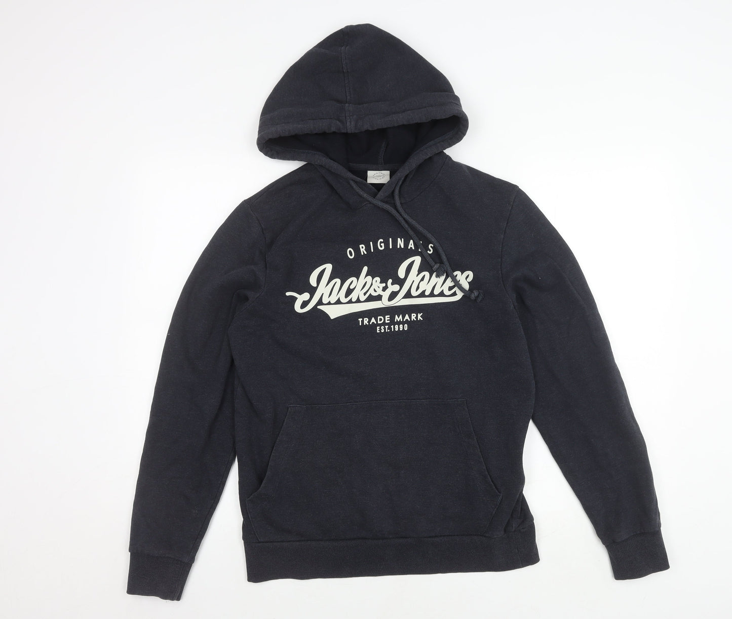 Jack and Jones Men's Black S Pullover Logo Hoodie