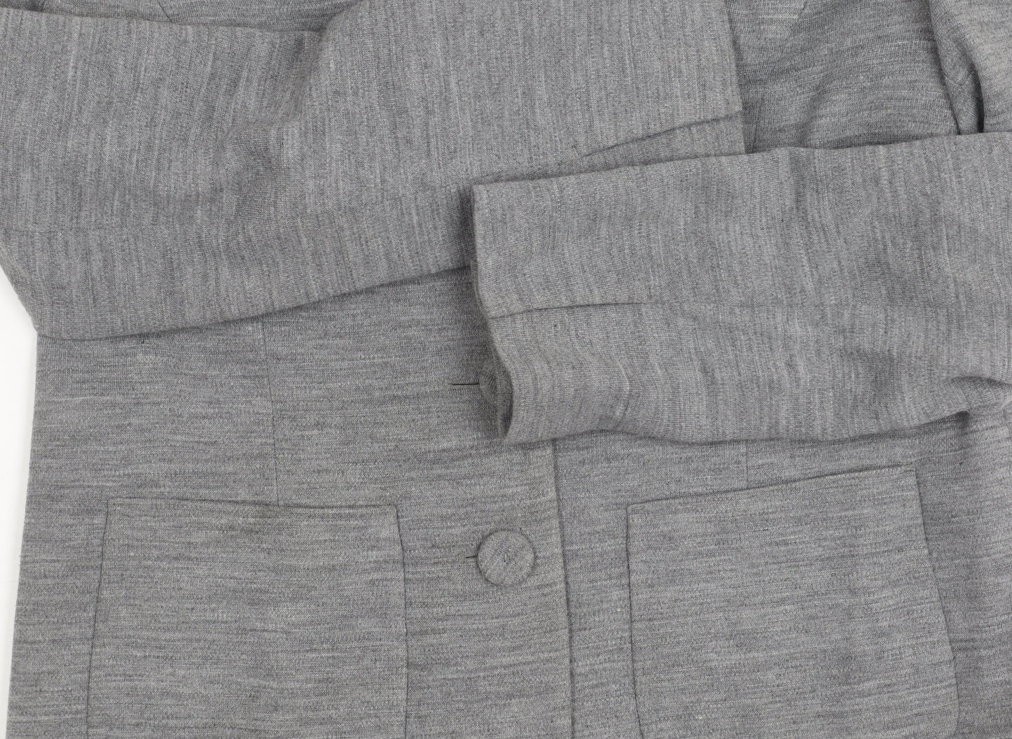 Laura Ashley Women’s Grey Blazer Size 14 Polka Dot Lined