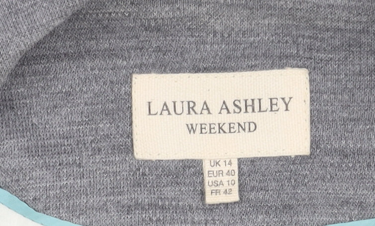 Laura Ashley Women’s Grey Blazer Size 14 Polka Dot Lined
