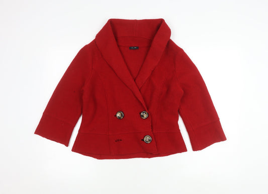 Hobbs Womens Red Wool Suit Jacket Size 14