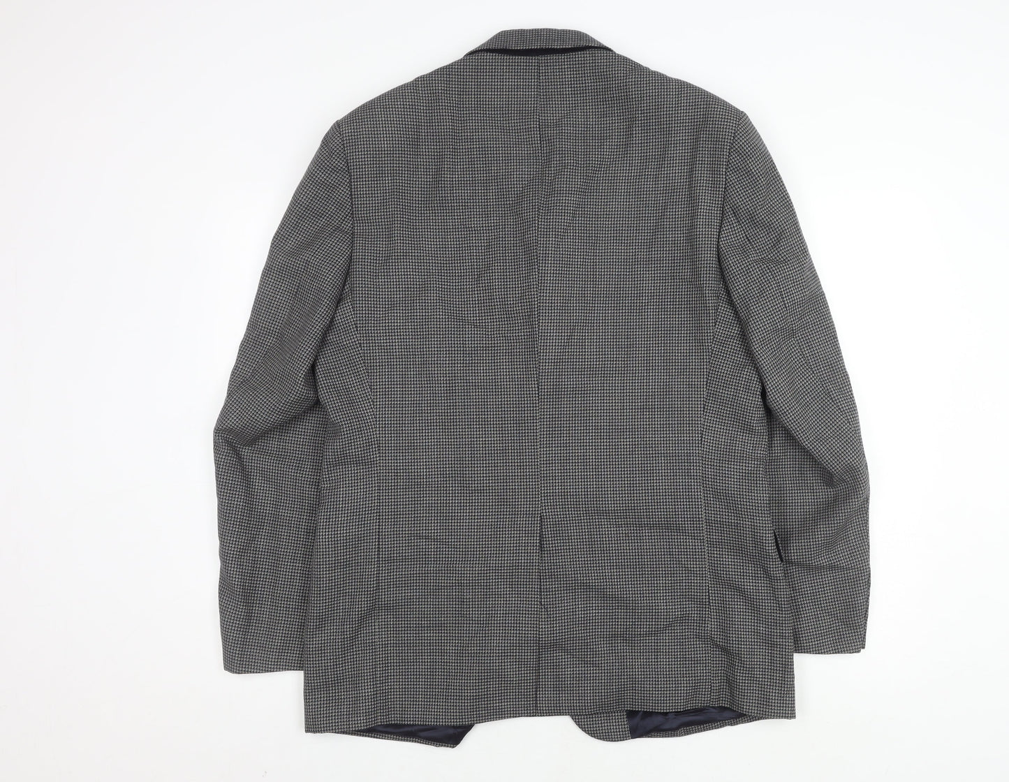 Debenhams Men's Grey Wool Blazer 40 Regular Herringbone