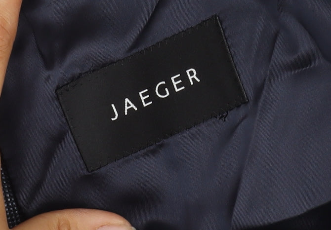 Jaeger Men's Blue Check Blazer 42R Formal Jacket