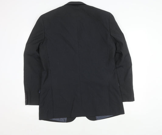 Skopes Men's Black Striped Blazer 40R Classic