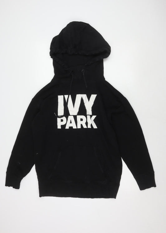 Ivy Park Black Hoodie S Unisex Logo Graphic Print
