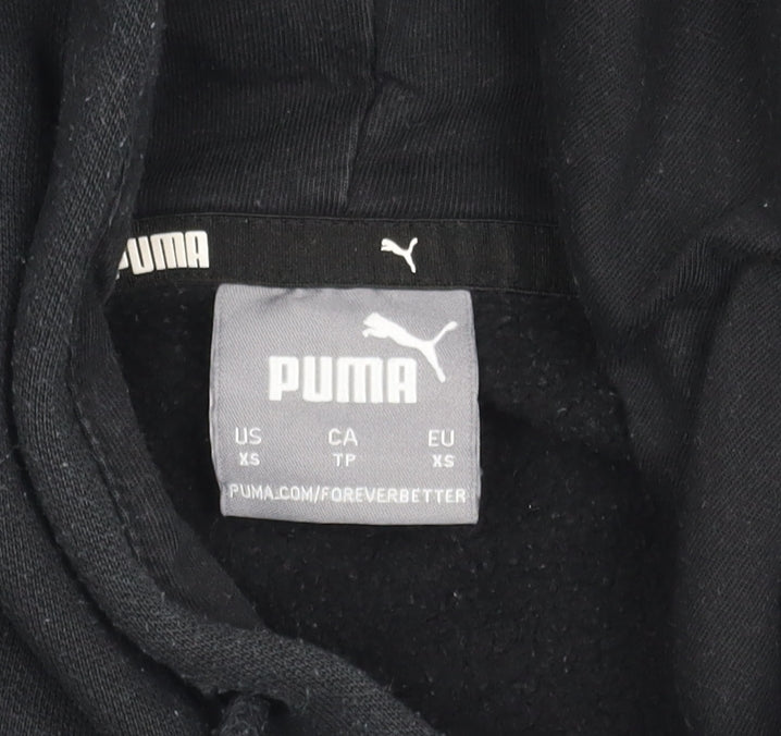 Puma Men's Black XS Pullover Hoodie with Logo