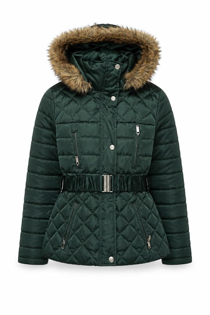 Laundry Shelli Segal Women's Green XS Puffer Jacket