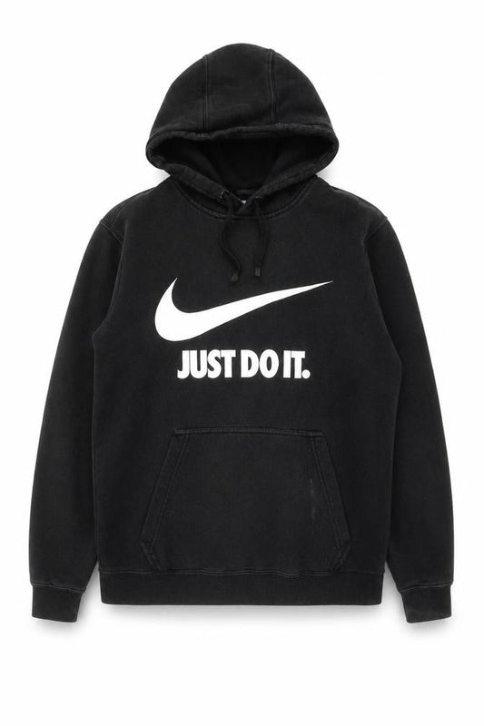 Unisex Adults UK S Regular Nike Black Pullover Hoodie