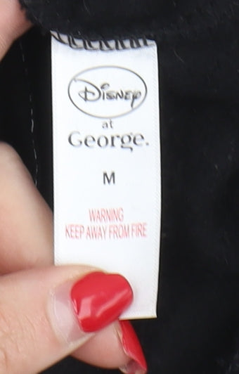 Disney Black Sequin Pullover Hoodie Women M Minnie Mouse