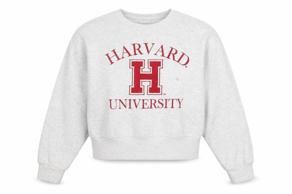 Womens UK XS Regular Harvard White Pullover Sweatshirt