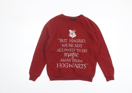 Harry Potter Women's Red Pullover Sweatshirt Size 8