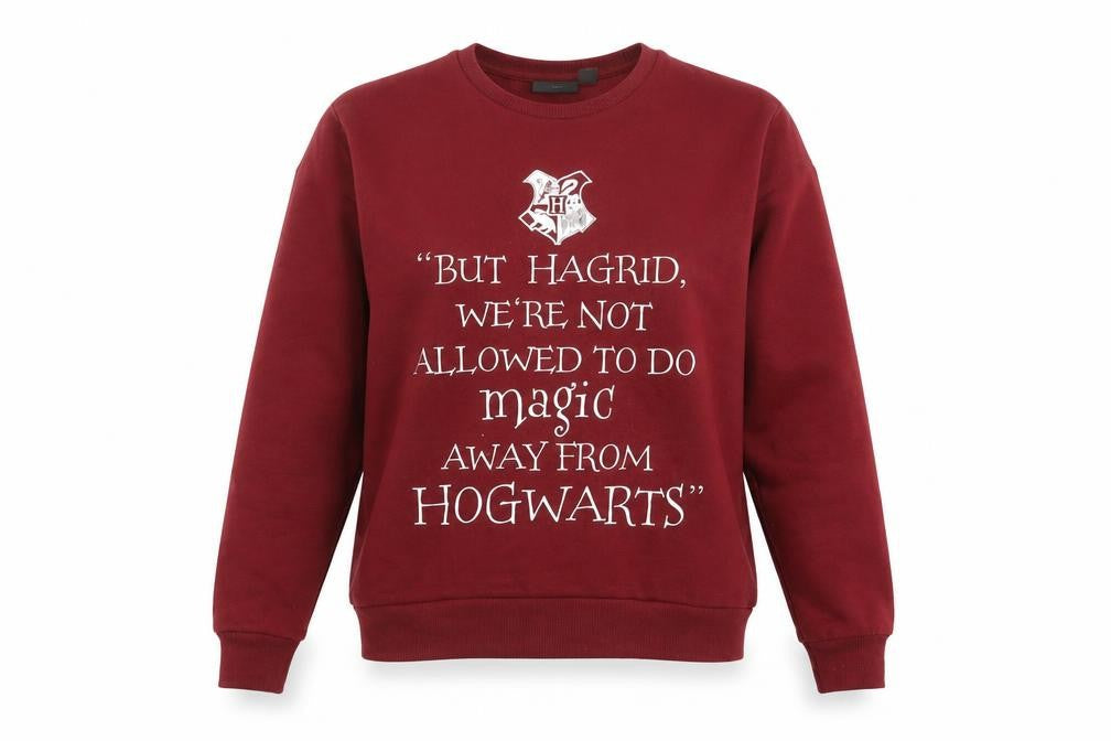 Womens UK 8 Regular Harry Potter Red Pullover Sweatshirt