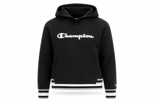 Womens UK S Regular Champion Black Pullover Hoodie