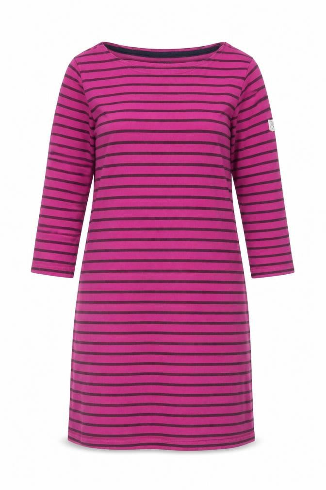 Joules Women's Pink Striped Shift Dress Size 10