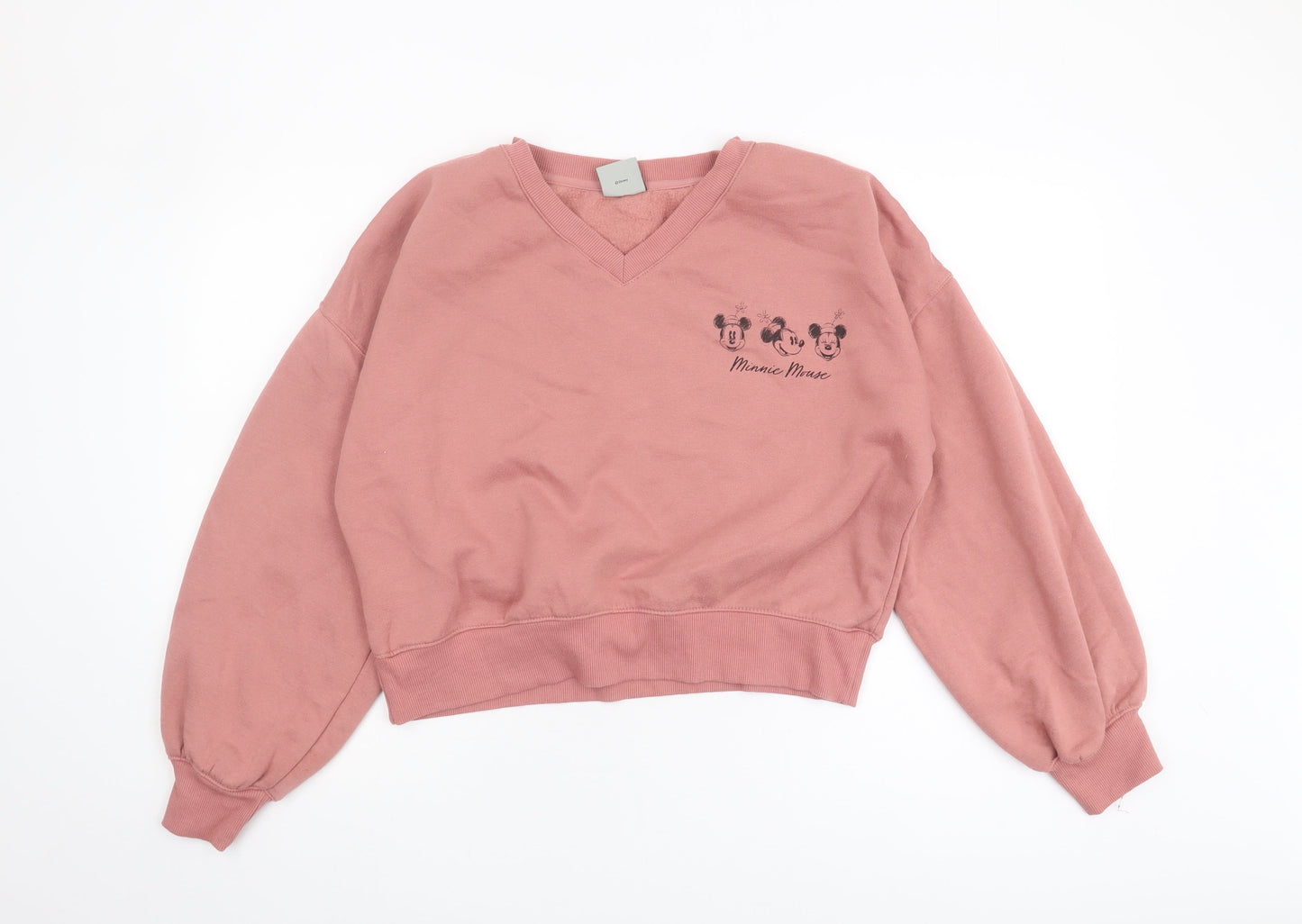 Disney Women's Pink Minnie Mouse Pullover Sweatshirt M