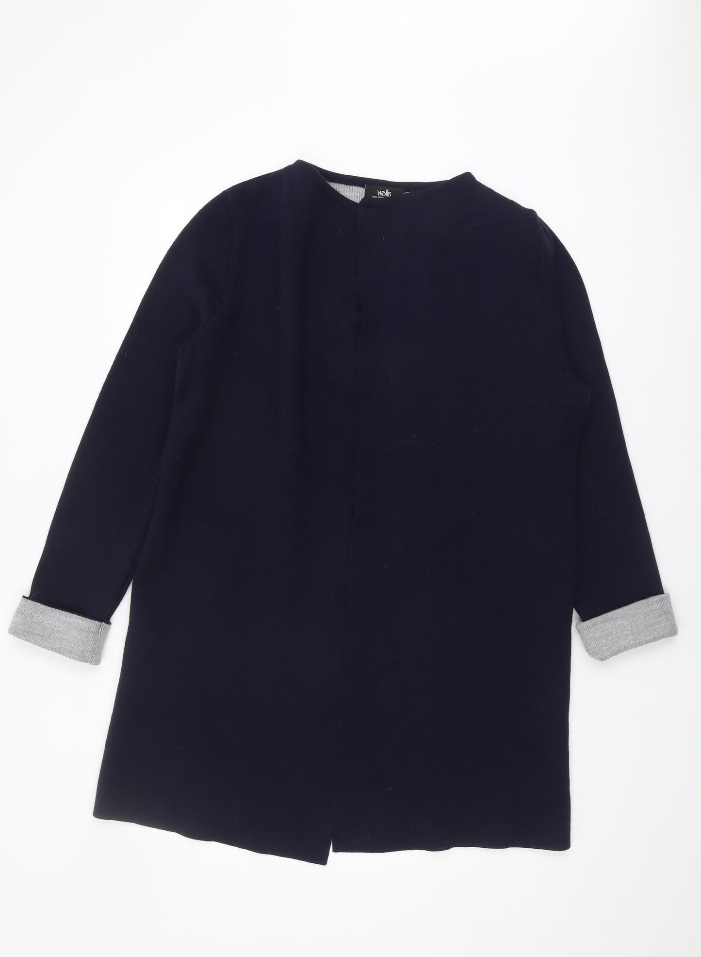 Wallis Women's Blue Open Front Cardigan Medium Size Knit