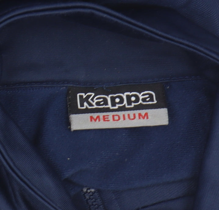 Kappa Men's Blue Basic Jacket M - Casual, Full Zip, Logo