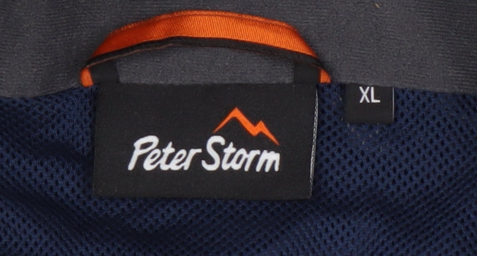 Peter Storm Men's Blue Waterproof XL Rain Coat Jacket