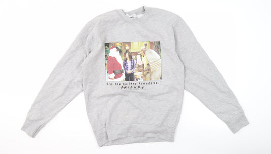 Friends Grey Pullover Sweatshirt, Men's 8/10, TV Graphics