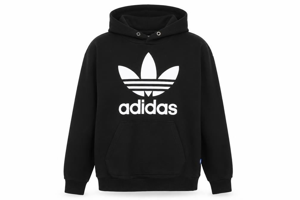 Mens UK XS Regular adidas Black Pullover Hoodie