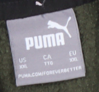 Puma Men's Green Hoodie 2XL Pullover Fleece