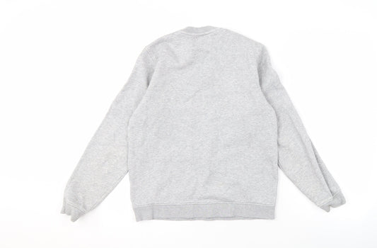 Lacoste Boys Grey Pullover Sweatshirt - Size 14, Logo, Crew Neck