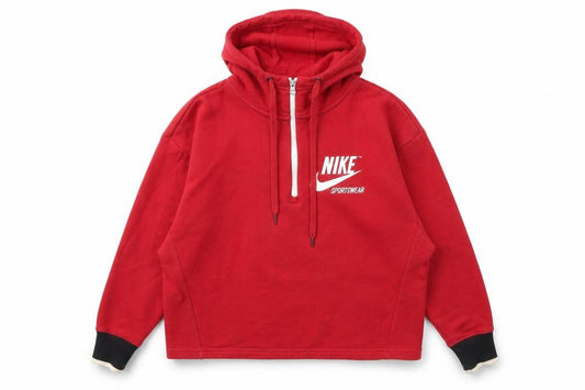 Unisex Adults UK XS Regular Nike Red Pullover Hoodie