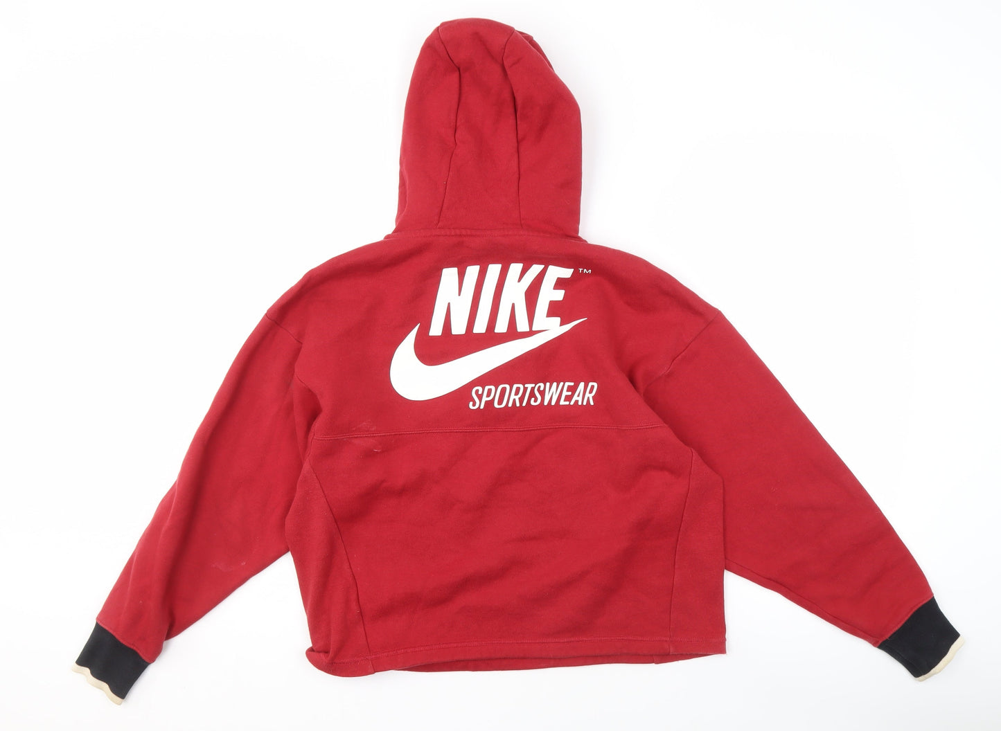 Nike Unisex Red XS Pullover Hoodie with Logo