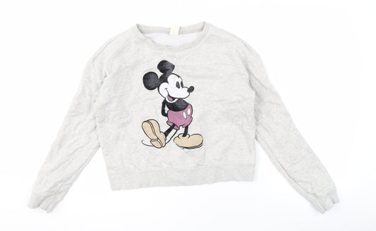 Disney Women's Grey Pullover Sweatshirt, S, Casual