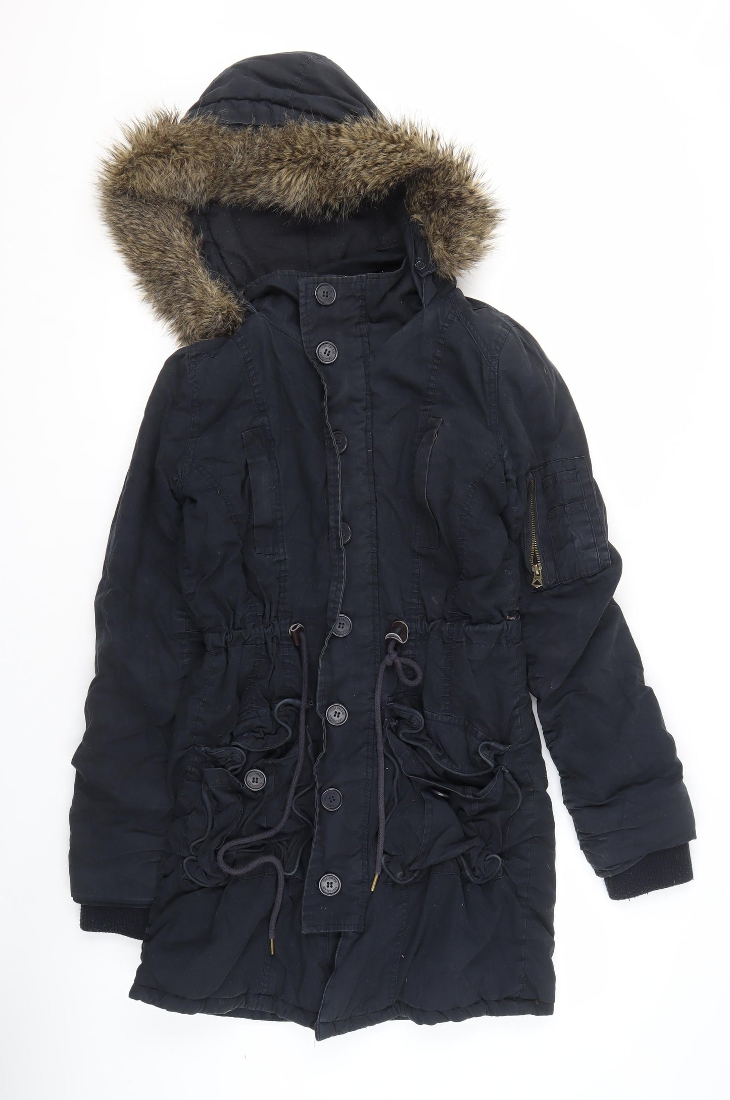 Soulcal & Co Women's Black Parka Jacket Size 10
