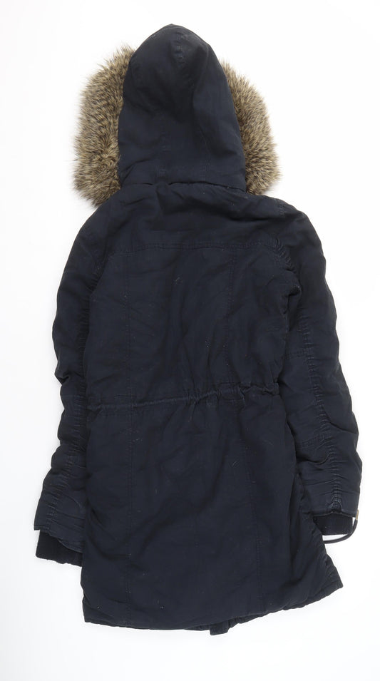 Soulcal & Co Women's Black Parka Jacket Size 10