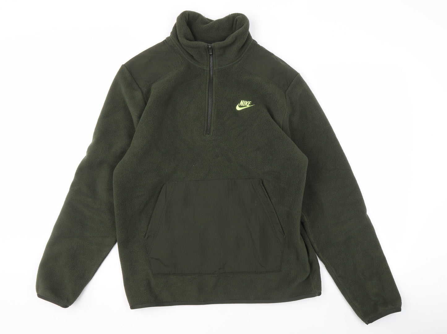 Nike Men's Green Fleece Full Zip Sweatshirt - Size S