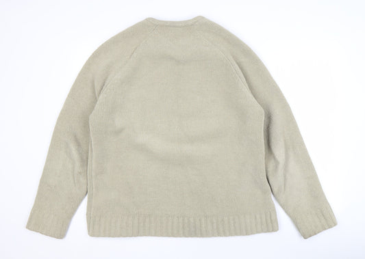 Burton Men's Beige V-Neck Sweatshirt Size M