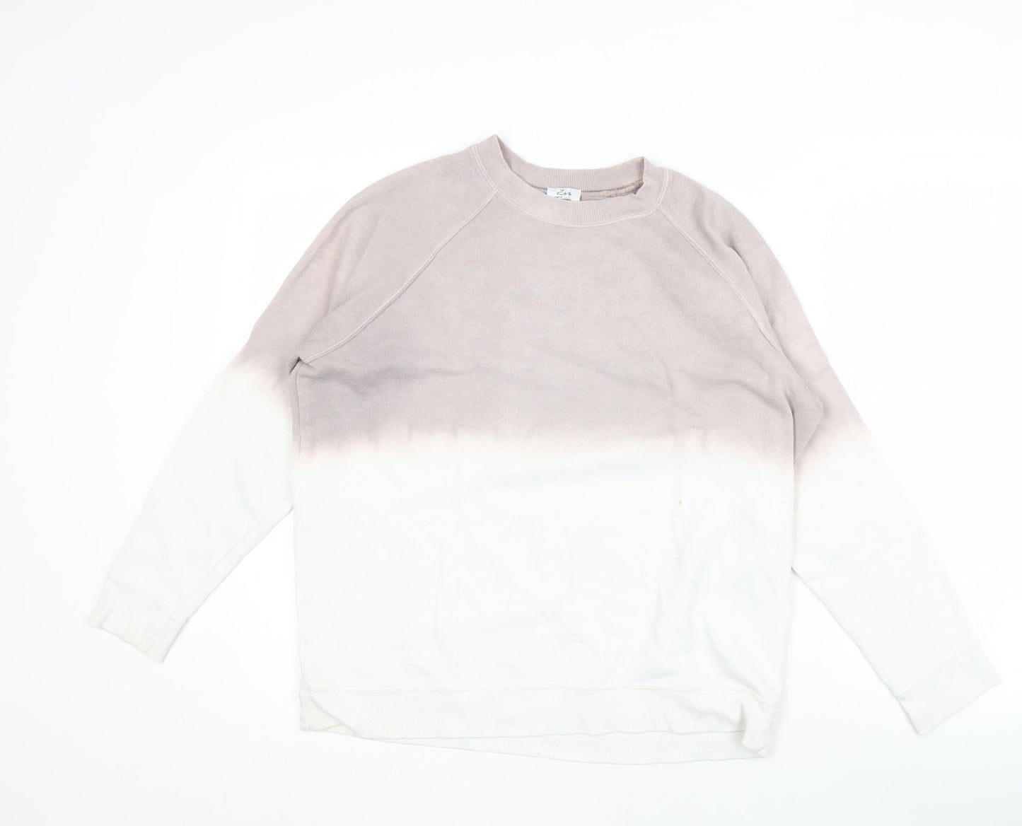 Zara Women's Ivory Pullover Sweatshirt Size 26 Colourblock