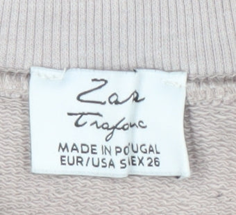 Zara Women's Ivory Pullover Sweatshirt Size 26 Colourblock