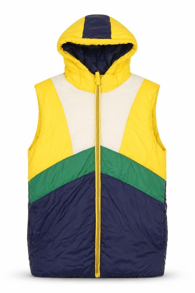 Front view of Mountain Warehouse boys’ colourblock puffer jacket, 13 years