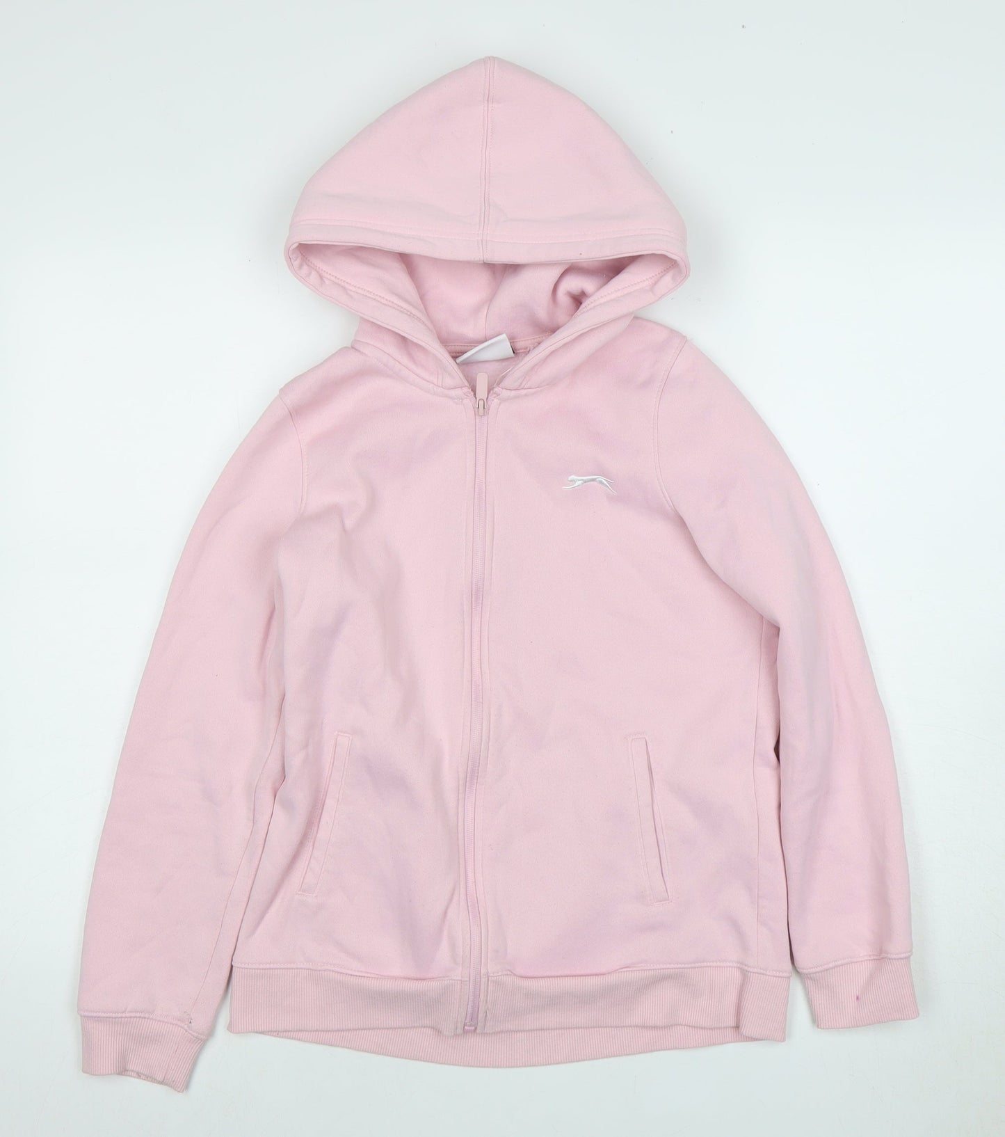 Slazenger Women's Pink Full Zip Hoodie, Size 10, Casual