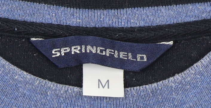 Springfield Men's Blue Crew Neck Pullover Sweatshirt M