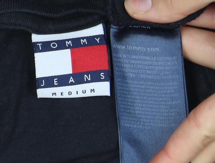 Tommy Jeans Black Unisex Medium Cotton T-Shirt
