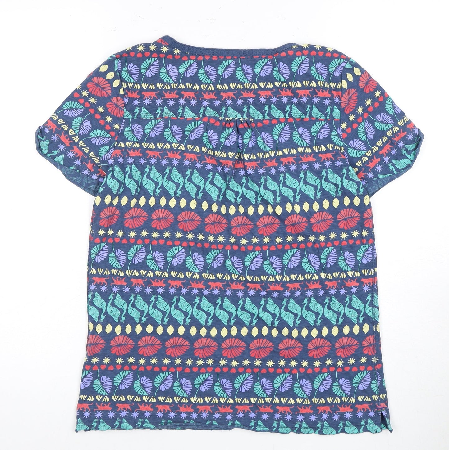 White Stuff Women's Multicoloured Floral T-Shirt - Size 8