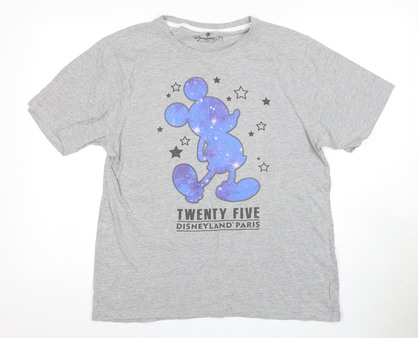 Disney Men's Grey Mickey Mouse Graphic T-Shirt