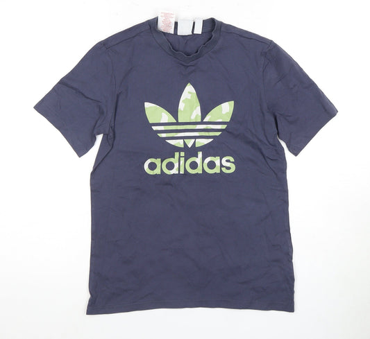 Adidas Boys Blue Graphic T-Shirt Size 12 Years
