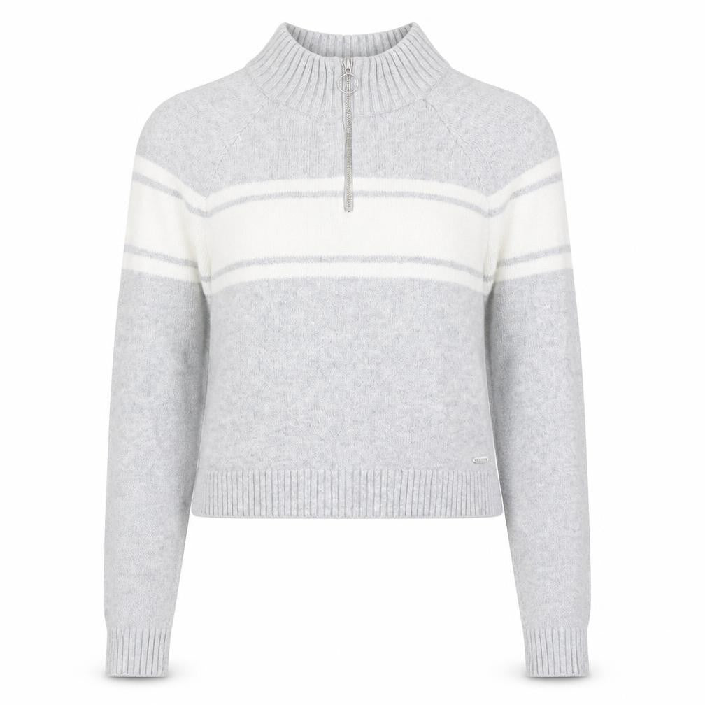 Womens UK XS Regular Hollister Grey Full Zip Tight-Knit