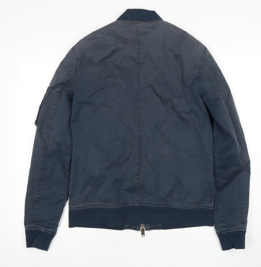 Firetrap Men's Blue Bomber Jacket Medium