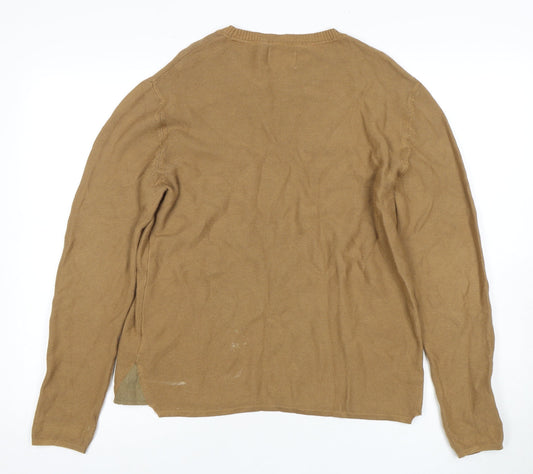 Zara Boys Brown Cotton Pullover Jumper Size 13-14 Years
