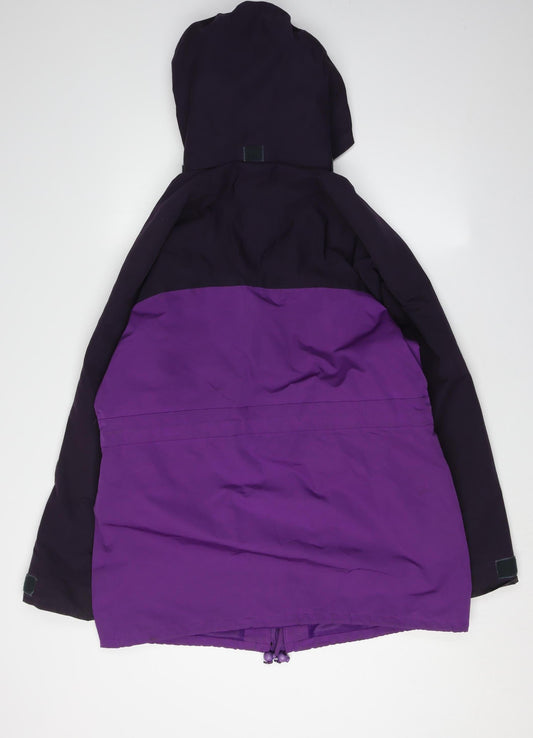 Karrimor Unisex Purple Parka Jacket, Size L, Hooded, Vintage