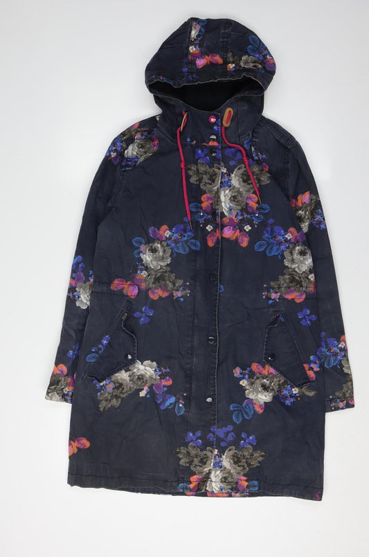 Joules Women's Multicoloured Floral Rain Coat Size 10
