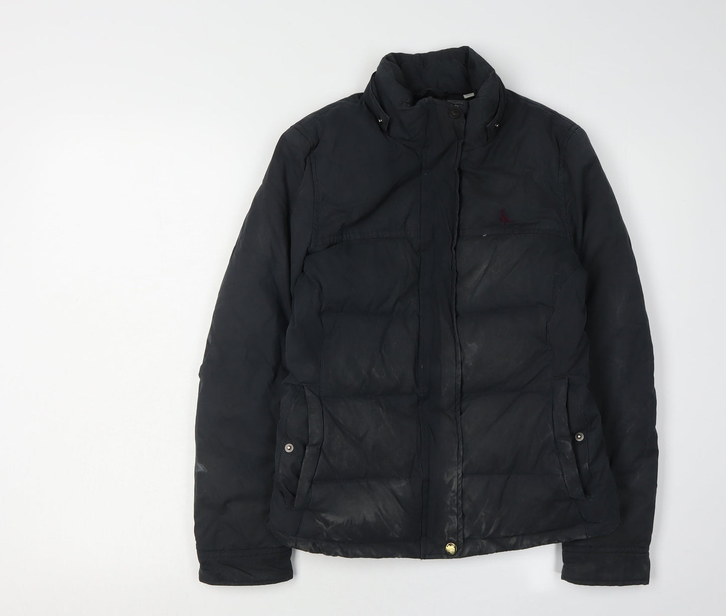 Jack Wills Women's Black Puffer Jacket Size 6