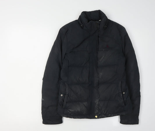 Jack Wills Women's Black Puffer Jacket Size 6